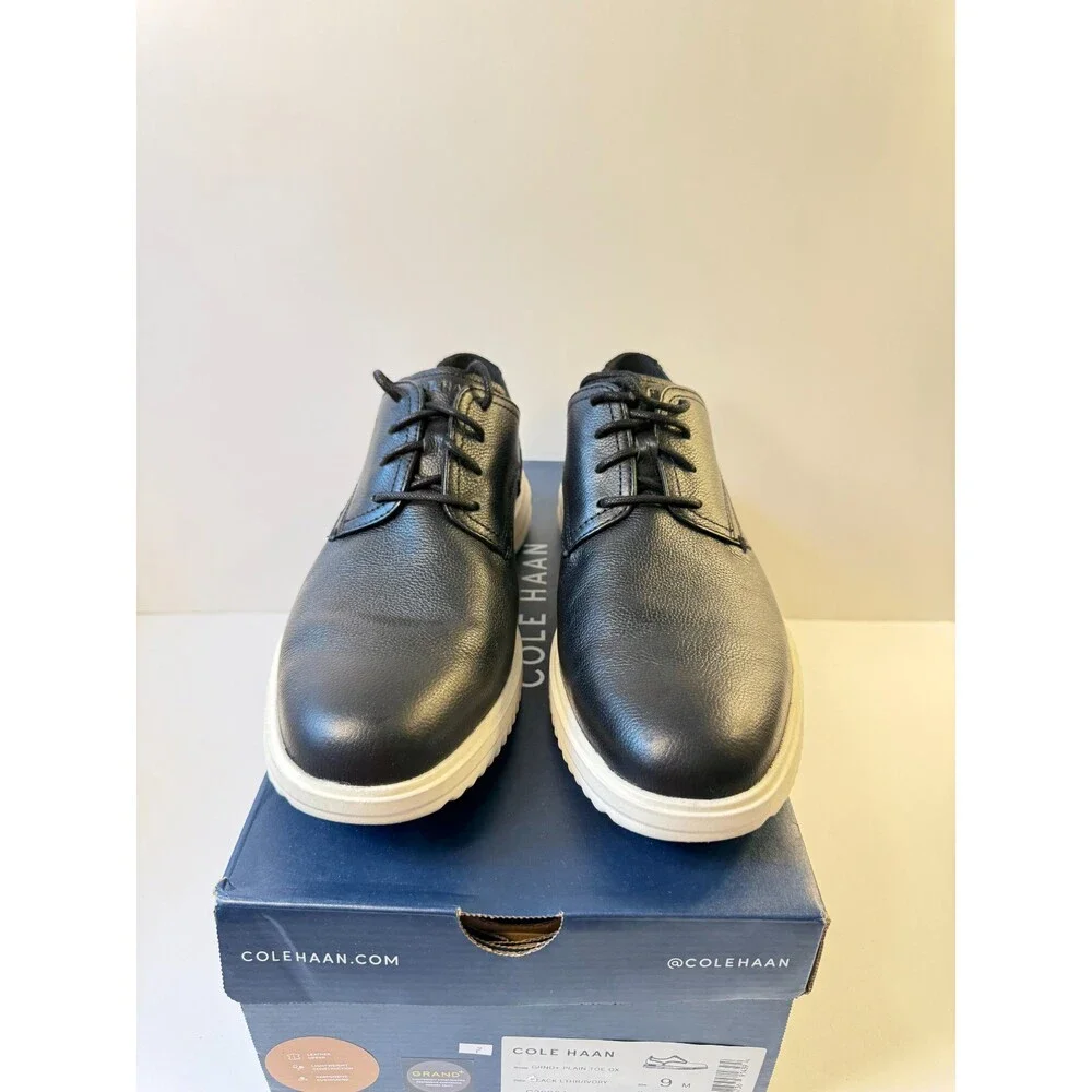 Grand+ Plain Toe Oxford Black Leather US 9